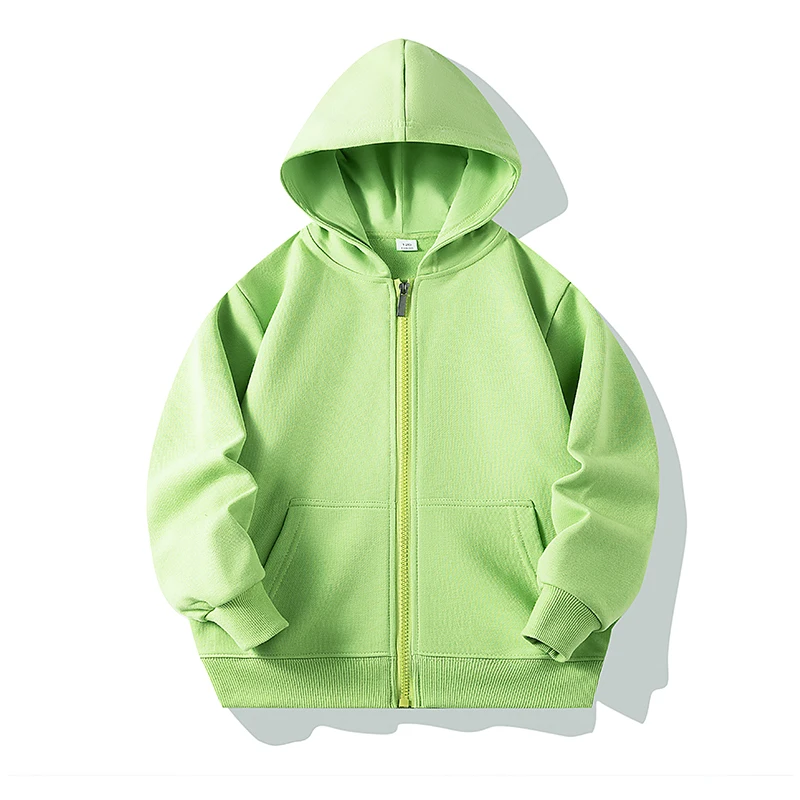 CoolKids– Cool&warm– Hoodie mit Reißverschluss Hellgrün / 130 (6-7 Jahre) | Pädagogisches Holzspielzeug von Mein Kleines Baby