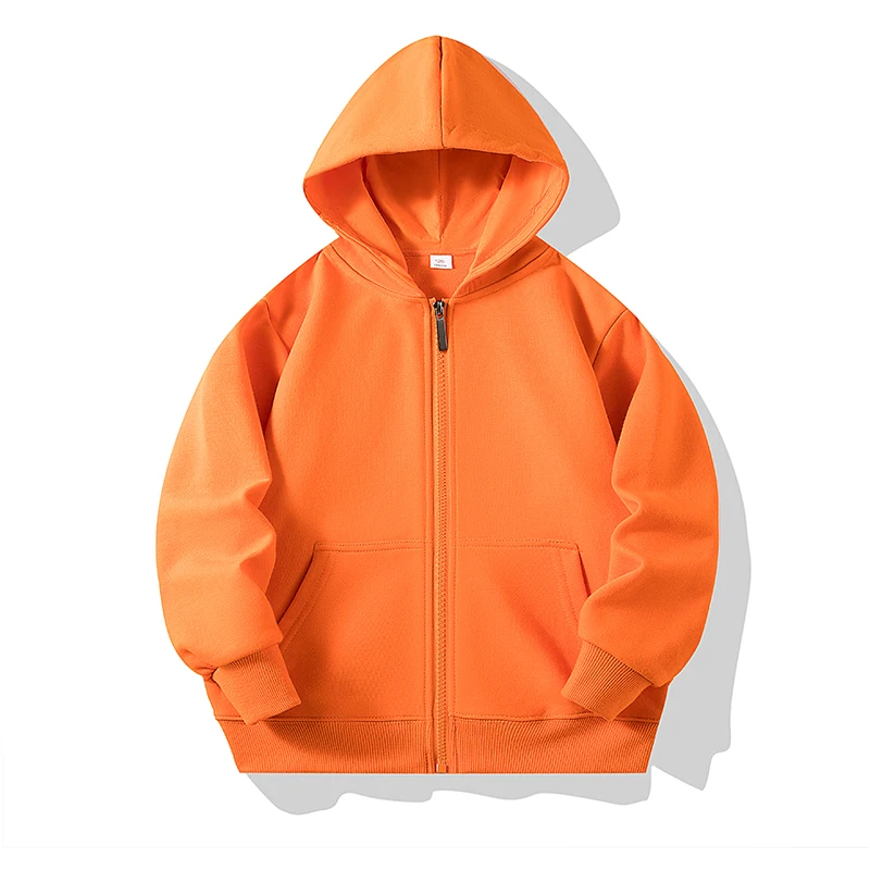 CoolKids– Cool&warm– Hoodie mit Reißverschluss Orange / 110 (4-5 Jahre) | Pädagogisches Holzspielzeug von Mein Kleines Baby