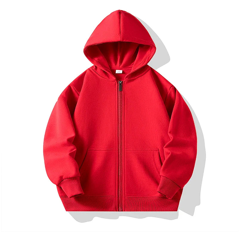 CoolKids– Cool&warm– Hoodie mit Reißverschluss Rot / 90 (2-3 Jahre) | Pädagogisches Holzspielzeug von Mein Kleines Baby