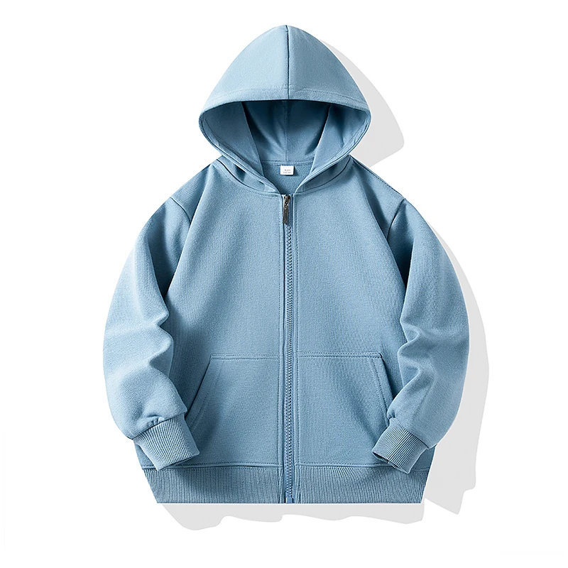 CoolKids– Cool&warm– Hoodie mit Reißverschluss hellblau / 130 (6-7 Jahre) | Pädagogisches Holzspielzeug von Mein Kleines Baby