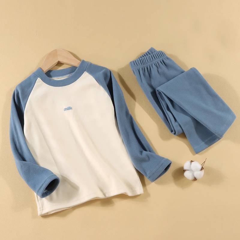 CozyBabe – Weich & bequem – Kinder-Pyjama-Set Blau / 90 (2–3 Jahre) | Pädagogisches Holzspielzeug von Mein Kleines Baby