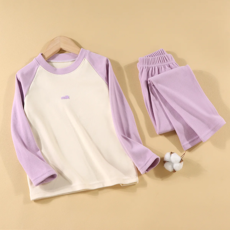 CozyBabe – Weich & bequem – Kinder-Pyjama-Set Lila / 130 (6–7 Jahre) | Pädagogisches Holzspielzeug von Mein Kleines Baby