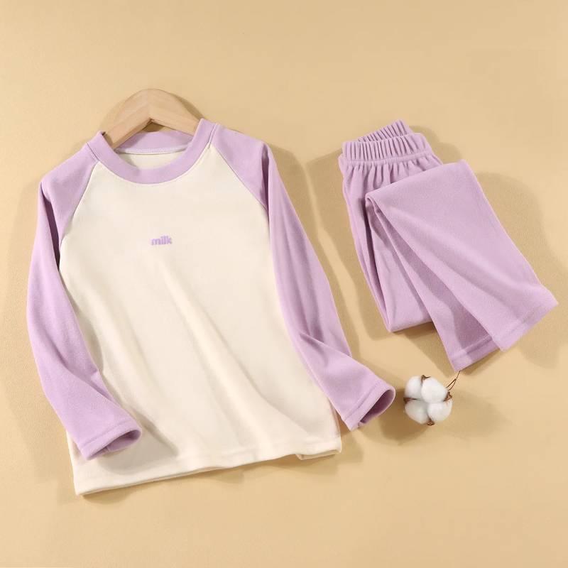 CozyBabe – Weich & bequem – Kinder-Pyjama-Set Lila / 130 (6–7 Jahre) | Pädagogisches Holzspielzeug von Mein Kleines Baby