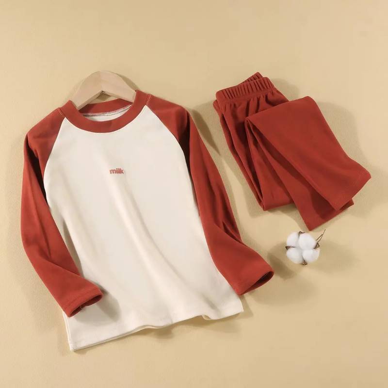 CozyBabe – Weich & bequem – Kinder-Pyjama-Set Rot / 140 (7–8 Jahre) | Pädagogisches Holzspielzeug von Mein Kleines Baby