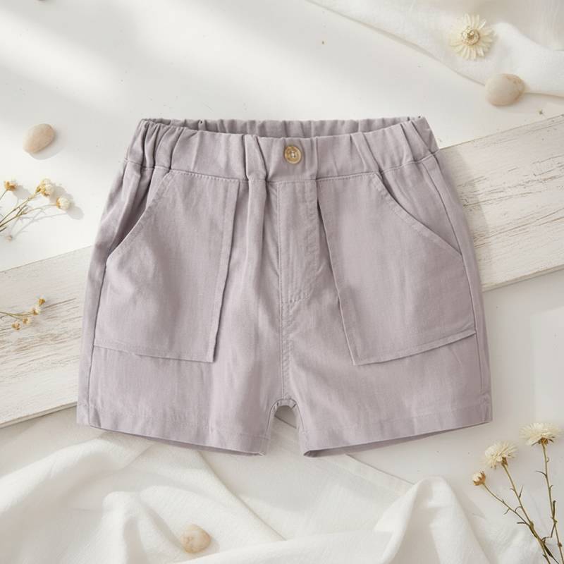 CozyMove– Weich&Frei– Kurze Hose „Shorts“ Grau / 90 (2–3 Jahre) | Pädagogisches Holzspielzeug von Mein Kleines Baby