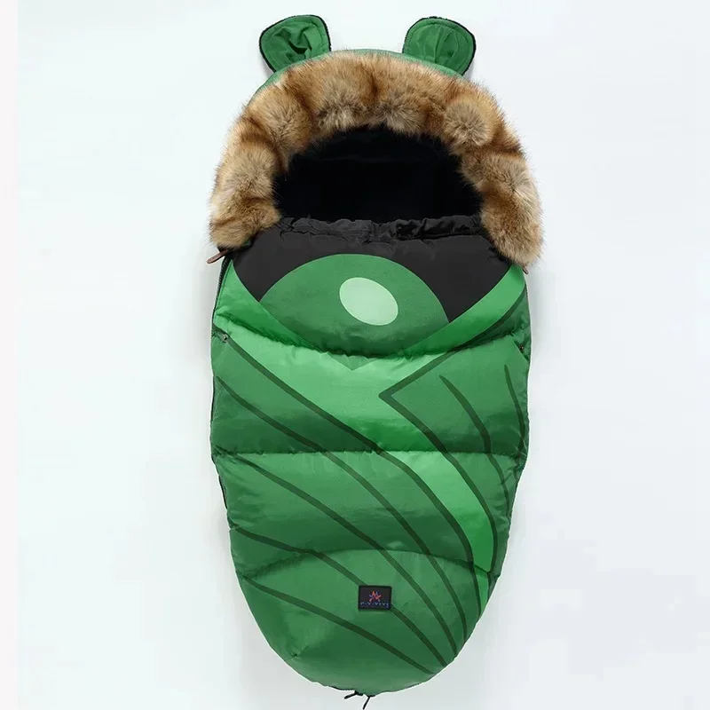 CozyRide – Warm & Gemütlich – Babyschlafsack für den Kinderwagen Blatt | Pädagogisches Holzspielzeug von Mein Kleines Baby