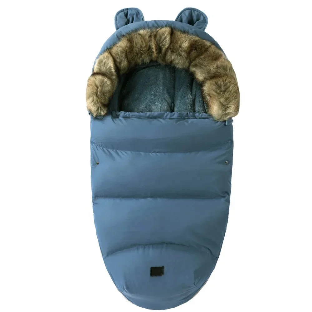 CozyRide – Warm & Gemütlich – Babyschlafsack für den Kinderwagen Blau | Pädagogisches Holzspielzeug von Mein Kleines Baby