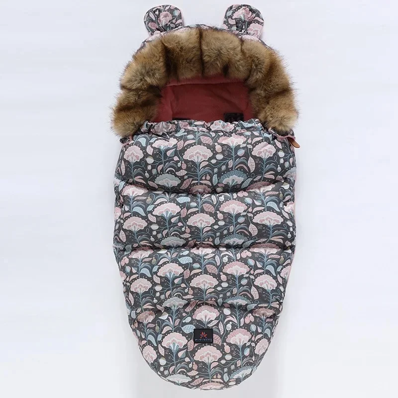 CozyRide – Warm & Gemütlich – Babyschlafsack für den Kinderwagen Blumen | Pädagogisches Holzspielzeug von Mein Kleines Baby