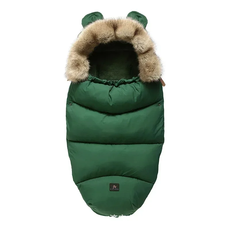 CozyRide – Warm & Gemütlich – Babyschlafsack für den Kinderwagen Grün | Pädagogisches Holzspielzeug von Mein Kleines Baby