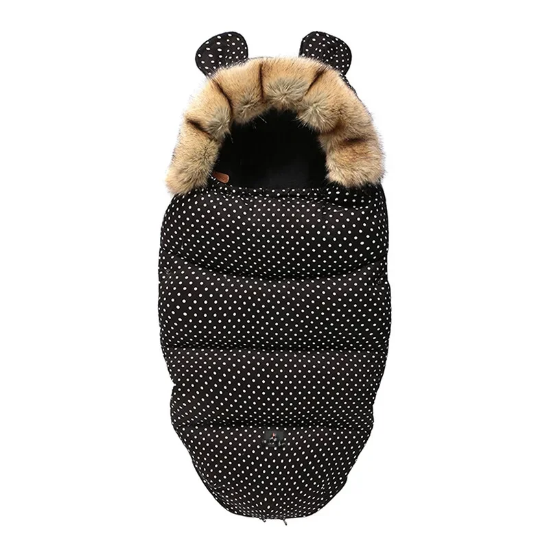 CozyRide – Warm & Gemütlich – Babyschlafsack für den Kinderwagen Polka Punkte | Pädagogisches Holzspielzeug von Mein Kleines Baby