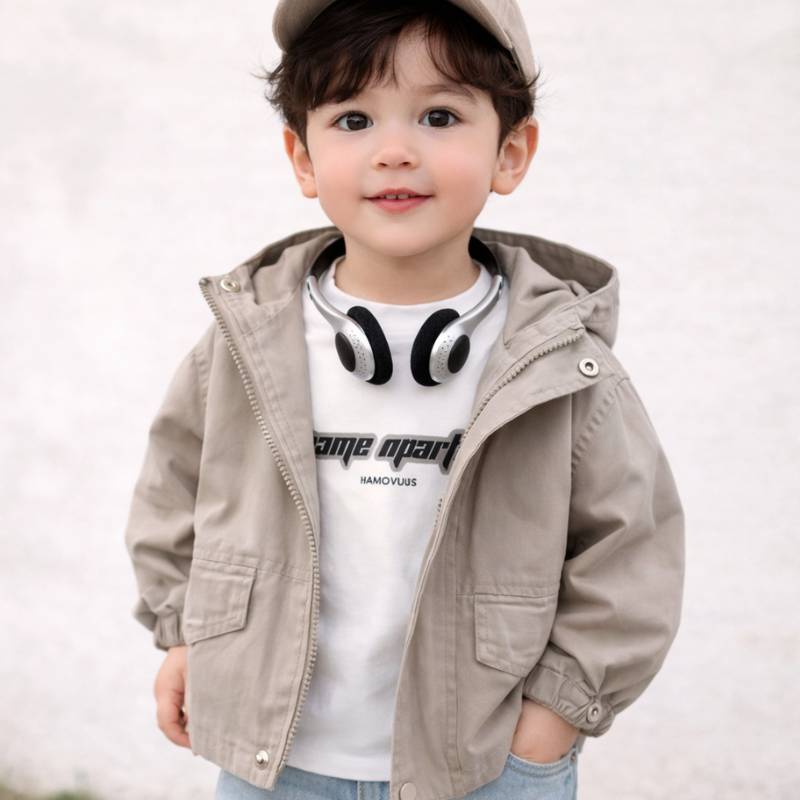 CozyShield– Winddicht&bequem– Kinderparka Grau / 100 (3 Jahre) | Pädagogisches Holzspielzeug von Mein Kleines Baby