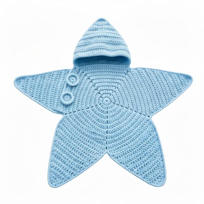 CozyStar – Weich & handgefertigt – Gestrickter Baby-Strampler mit sternförmigem Muster Blau / 93 (18–24 Monate) | Pädagogisches Holzspielzeug von Mein Kleines Baby