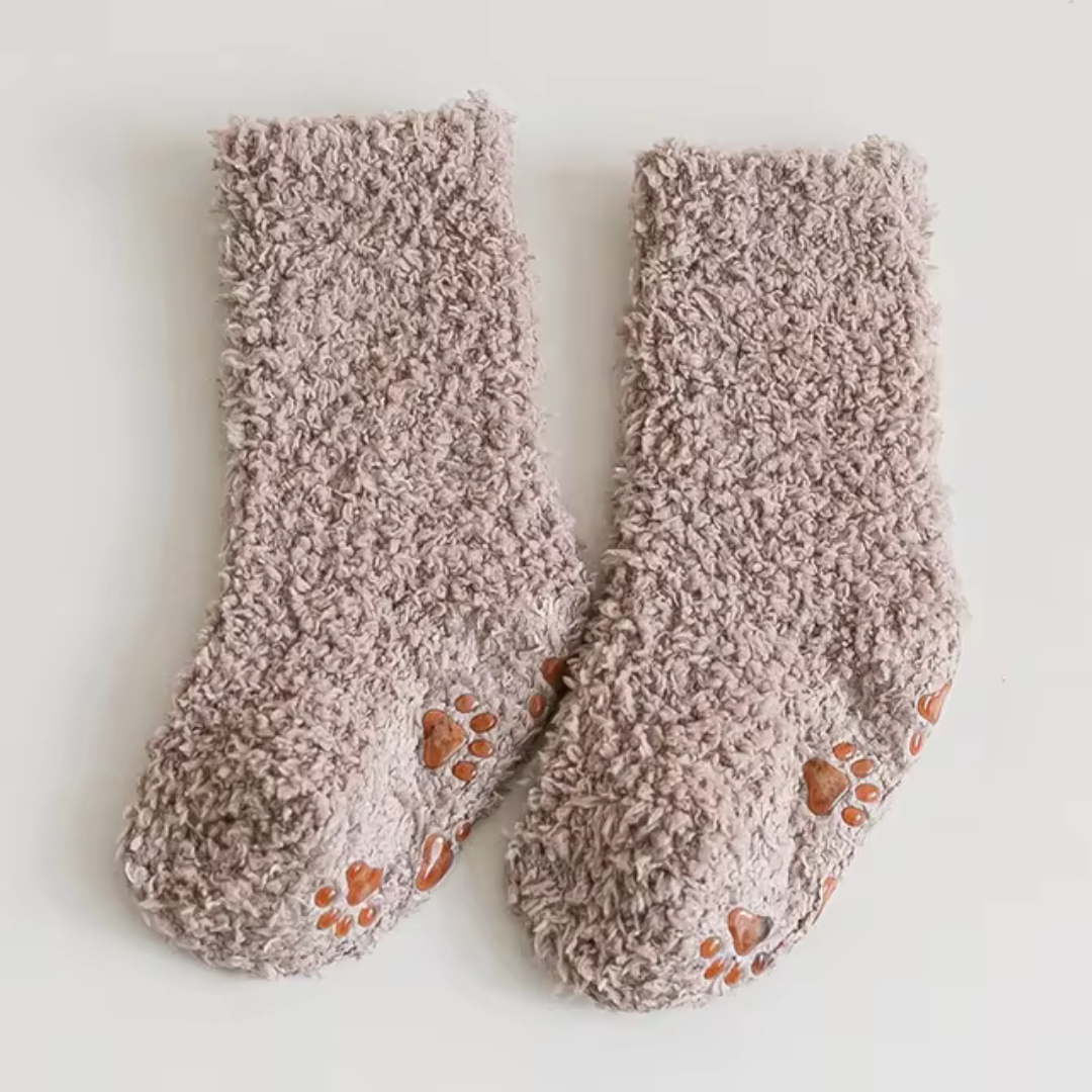 CozySteps – Ekstra varme og bløde – varme børnesokker i fleece Kaki / 3 - 5 år | Pädagogisches Holzspielzeug von Mein Kleines Baby