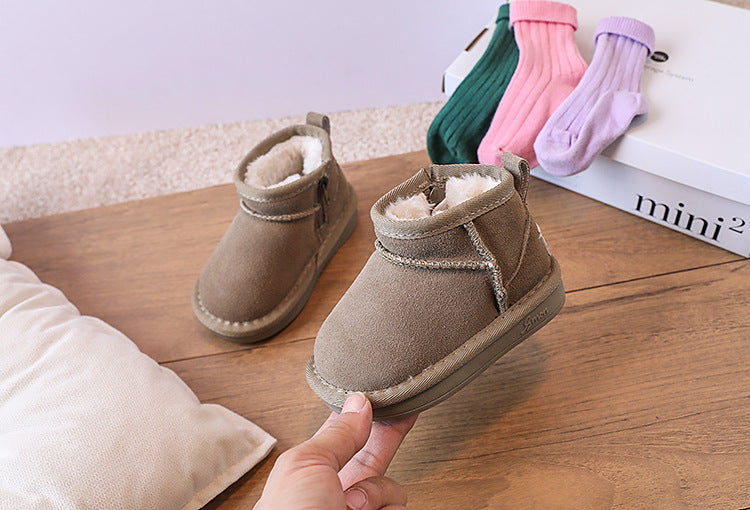 CozySteps– Wärmend&Praktisch– Kinder-Stiefeletten Braun / 19 (12–15 monate/ 13 cm) | Pädagogisches Holzspielzeug von Mein Kleines Baby