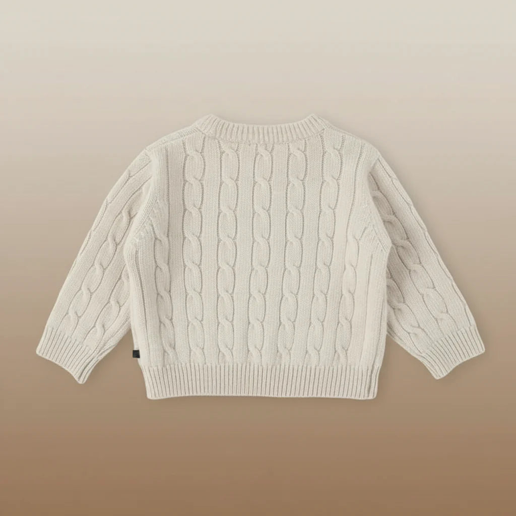 CozyWool– Warm&bequem– Kinderpullover aus feiner Wollmischung Pullover / Beige / 90 (18–24 Monate) | Pädagogisches Holzspielzeug von Mein Kleines Baby