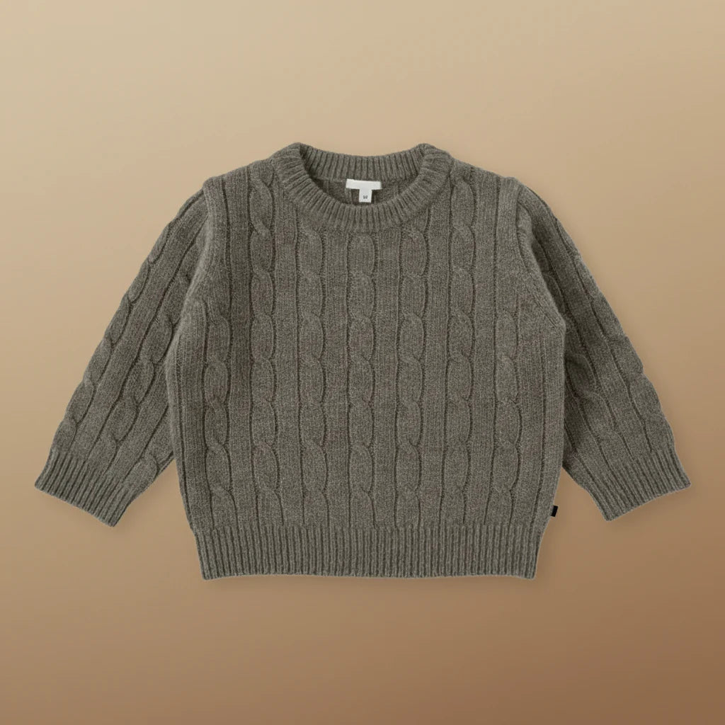 CozyWool – Warm & bequem – Kinderpullover aus feiner Wollmischung Pullover / Grau / 100 (3 Jahre) | Pädagogisches Holzspielzeug von Mein Kleines Baby