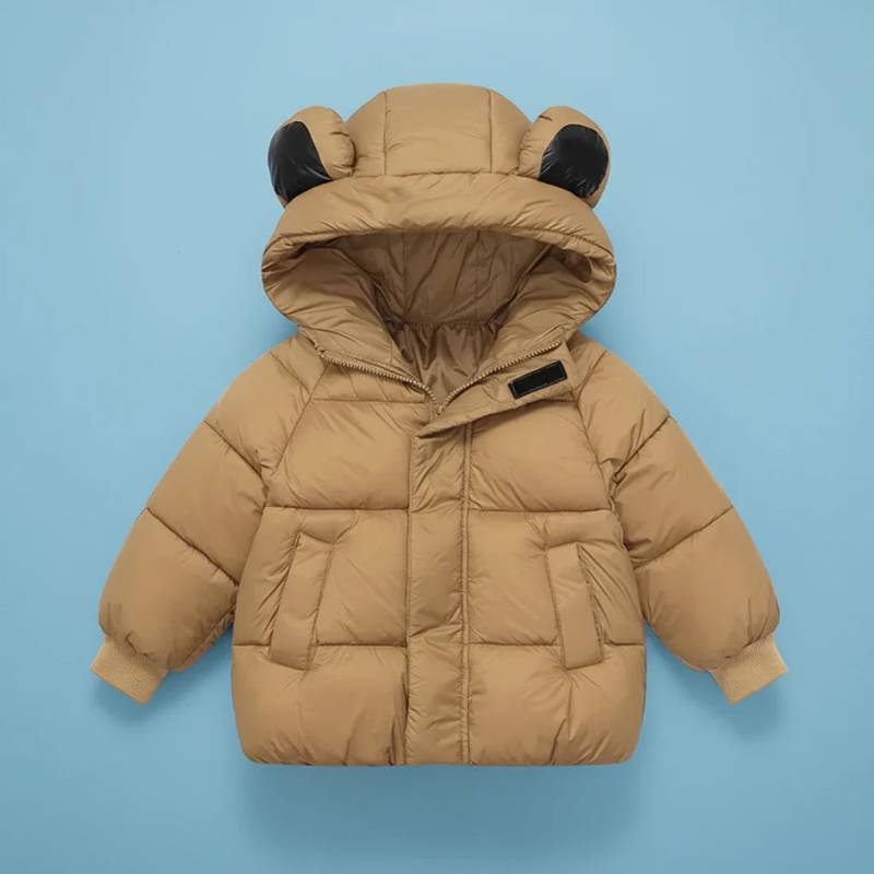 CozziBun– Warm&Niedlich - Wintermantel mit Kapuze Braun / 130 (6 Jahre) | Pädagogisches Holzspielzeug von Mein Kleines Baby