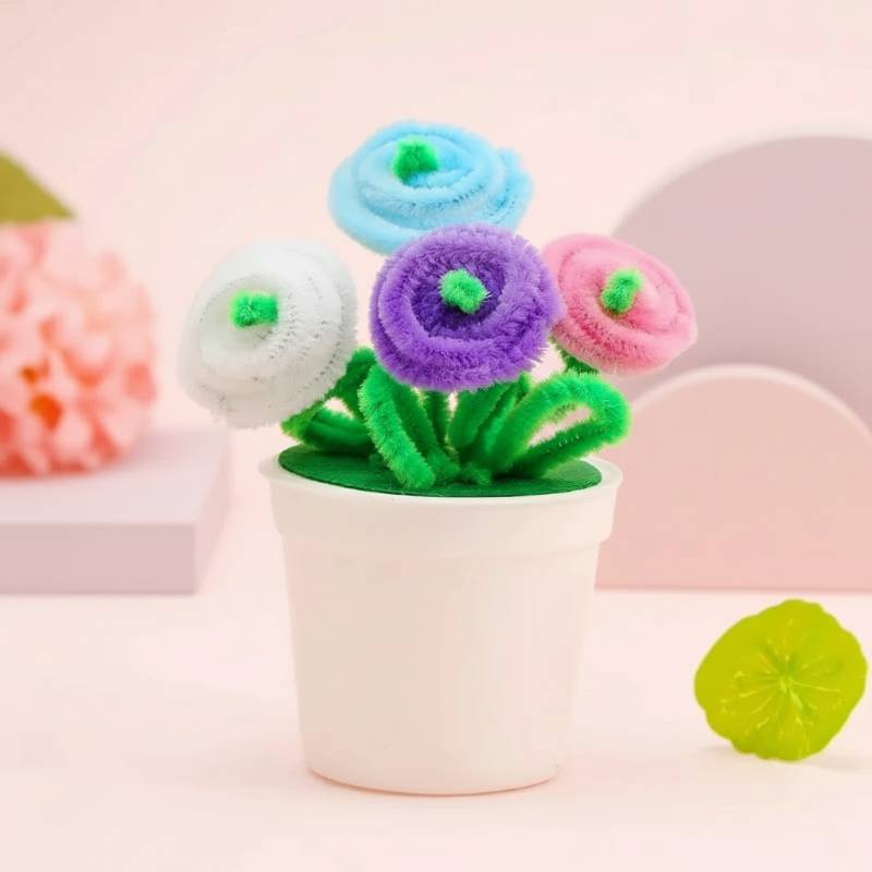 CraftBloom– Bunt&Kreativ– DIY-Blumentopf-Bastelset Nelke | Pädagogisches Holzspielzeug von Mein Kleines Baby