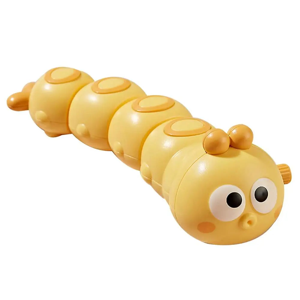 Crawling Caterpillar™ - Sjov Svingende Larve -  Optrækkelig Larve Gul | Pädagogisches Holzspielzeug von Mein Kleines Baby