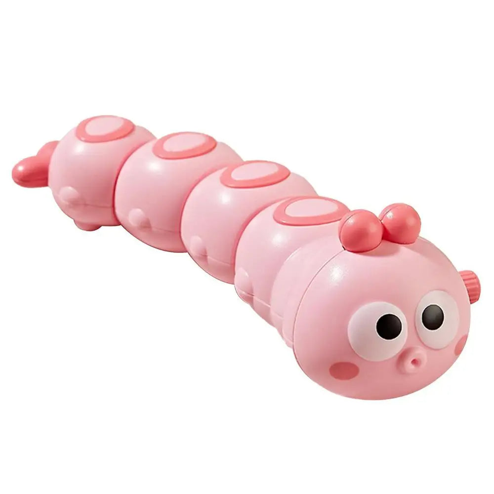 Crawling Caterpillar™ - Sjov Svingende Larve -  Optrækkelig Larve Lyserød | Pädagogisches Holzspielzeug von Mein Kleines Baby