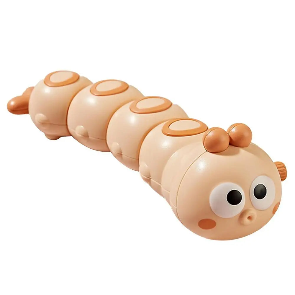 Crawling Caterpillar™ - Sjov Svingende Larve -  Optrækkelig Larve Orange | Pädagogisches Holzspielzeug von Mein Kleines Baby