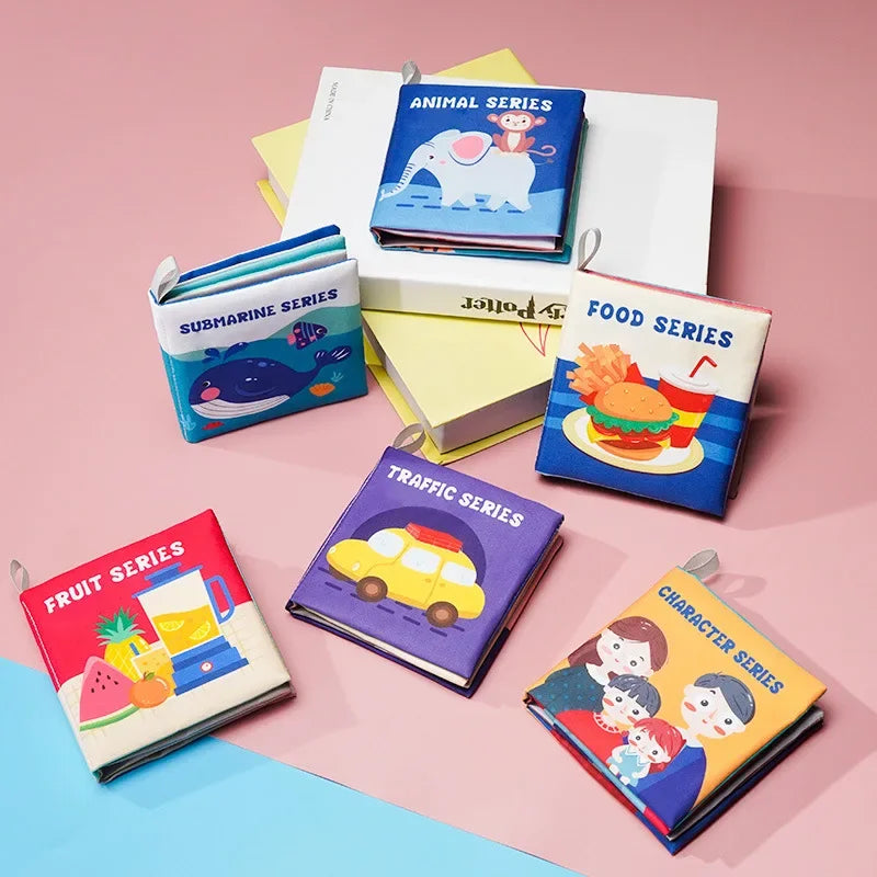 Crinkle Book™ – Knister Spaß - Baby Bilderbuch Lebensmittel | Pädagogisches Holzspielzeug von Mein Kleines Baby