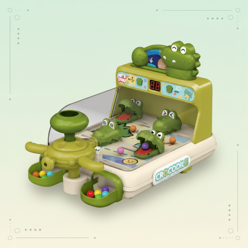 Crocodile Pinball Game– Interaktiv&spielerisch– Krokodil-Arcade-Spiel Grün | Pädagogisches Holzspielzeug Crocodile Pinball Game– Interaktiv&spielerisch– Krokodil-Arcade-Spiel Grün | Pädagogisches Holzspielzeug von Mein Kleines Baby