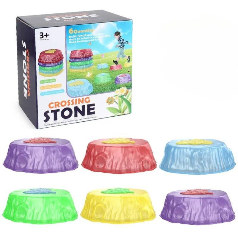 Crossing Stones™ - Hoppe og balancere - Lysende balance-sten 6 Stykker | Pädagogisches Holzspielzeug von Mein Kleines Baby