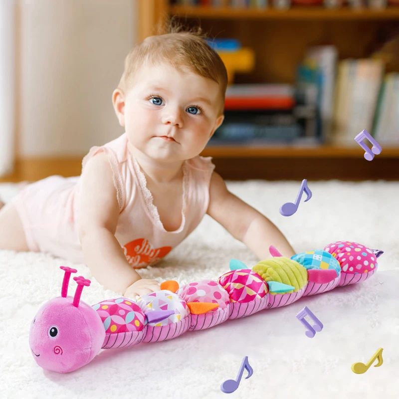 CuddleCater – Sinnesförderung & Entwicklung – Baby-Rassel Rosa | Pädagogisches Holzspielzeug von Mein Kleines Baby