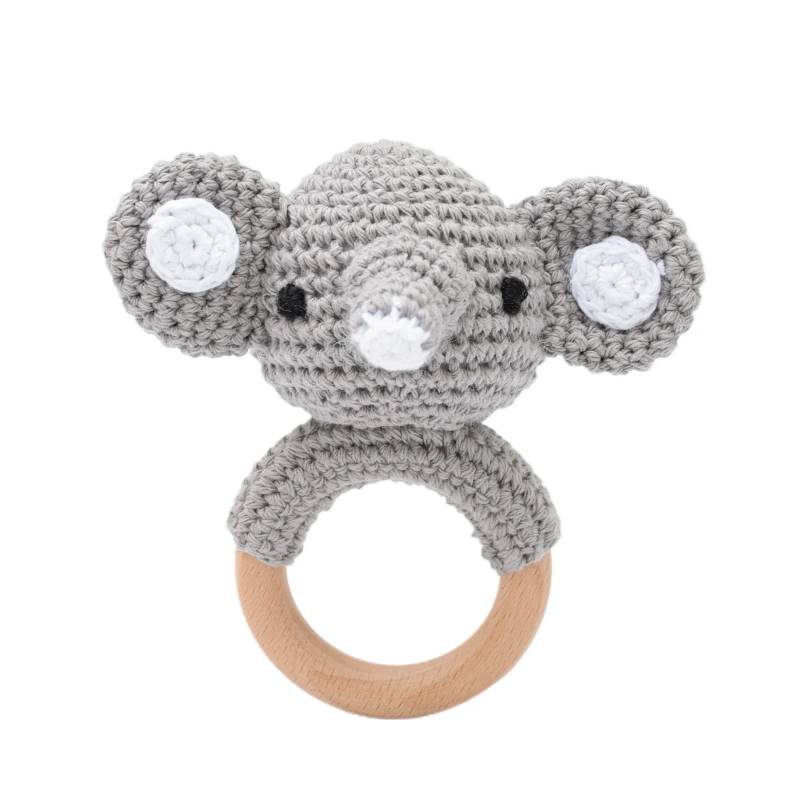 CuddleRattle – Weich & Verspielt – Gehäkelte Baby-Rassel mit Holzring Elefant | Pädagogisches Holzspielzeug CuddleRattle – Weich & Verspielt – Gehäkelte Baby-Rassel mit Holzring Elefant | Pädagogisches Holzspielzeug von Mein Kleines Baby