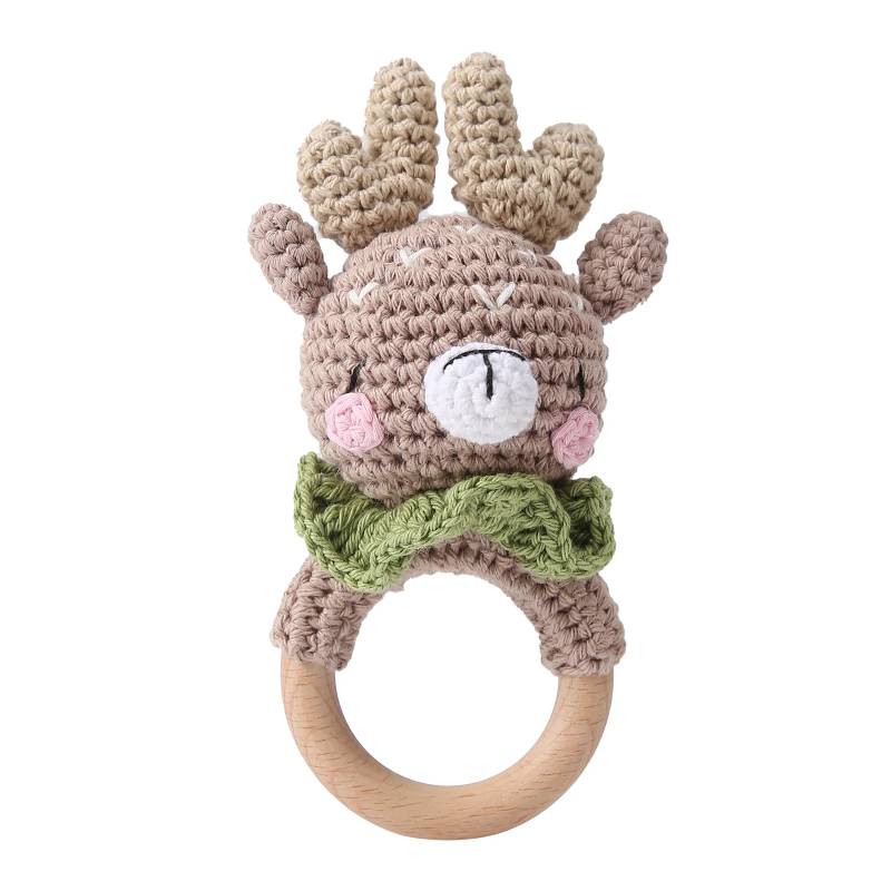 CuddleRattle – Weich & Verspielt – Gehäkelte Baby-Rassel mit Holzring Rehe | Pädagogisches Holzspielzeug CuddleRattle – Weich & Verspielt – Gehäkelte Baby-Rassel mit Holzring Rehe | Pädagogisches Holzspielzeug von Mein Kleines Baby