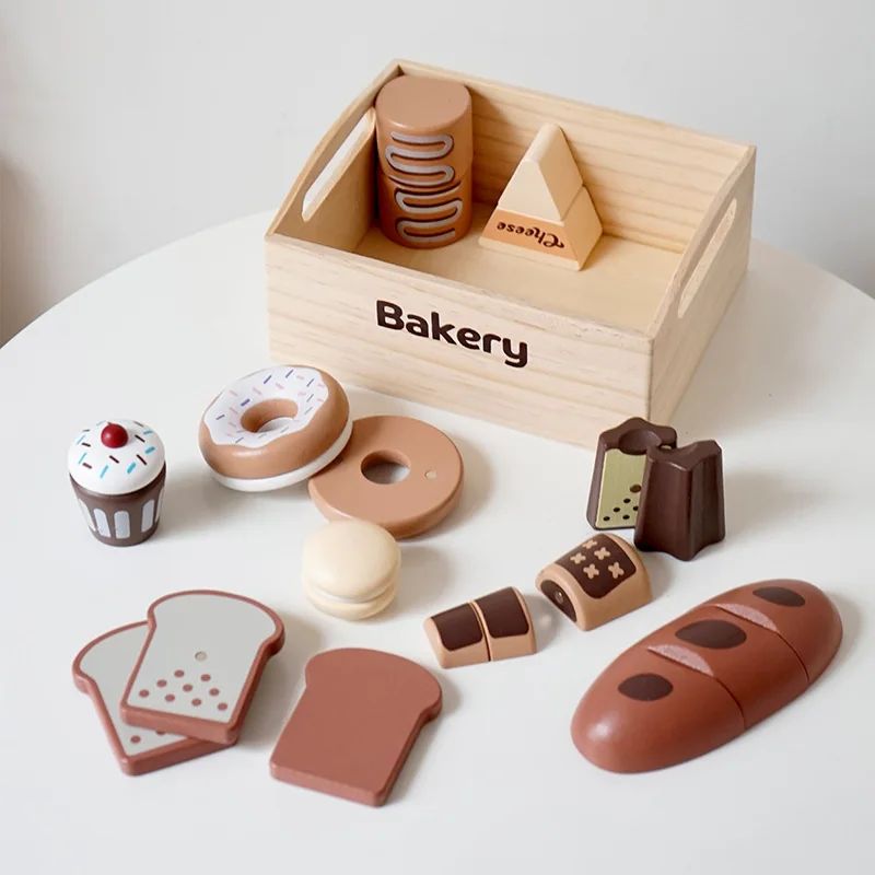 Cutting Play Set™ – Schneiden&Spielzeug - Küchenspielzeug Bäckerei | Pädagogisches Holzspielzeug von Mein Kleines Baby