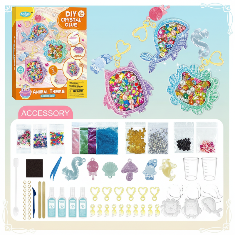 DIY Crystal Keychain Kit– Kreativ&Verspielt– Bastelset für Schlüsselanhänger Tiere – Ausführlich | Pädagogisches Holzspielzeug von Mein Kleines Baby