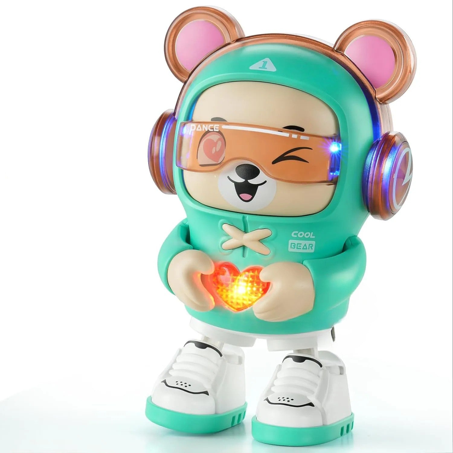 Dancing Bear Robot™ - Motorische Fähigkeiten entwickeln - Tanzende Spielzeugpuppe | Pädagogisches Holzspielzeug von Mein Kleines Baby