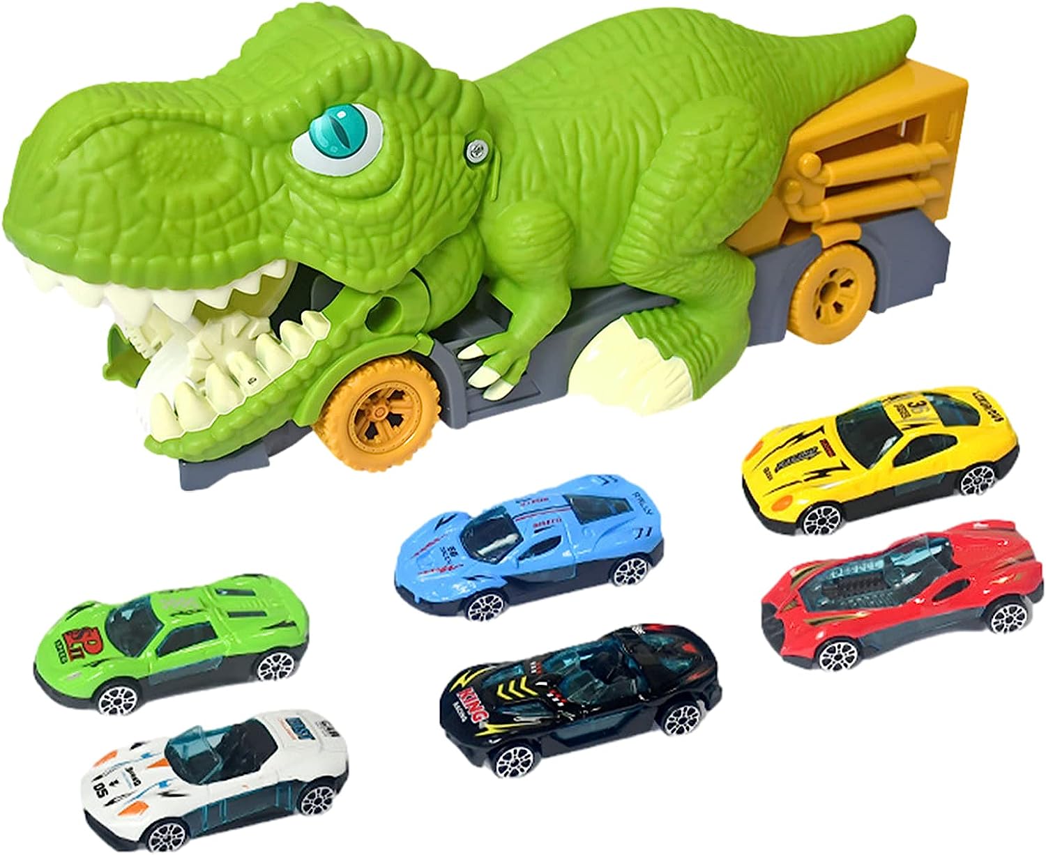 Dino Car Truck™ - Kør ind i forhistorien - Dinosaur-legetøjsbil | Pädagogisches Holzspielzeug von Mein Kleines Baby