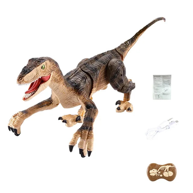 DinoRacer™ - Forhistorisk Sjov - Fjernstyret  Dinosaur Raptor Gul | Pädagogisches Holzspielzeug von Mein Kleines Baby