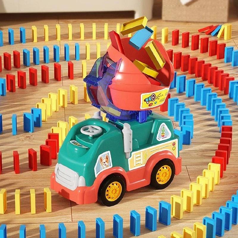 Domino Car™ - Kreativ Dominosjov - Dominobrik Bil 102 Stykker | Pädagogisches Holzspielzeug von Mein Kleines Baby
