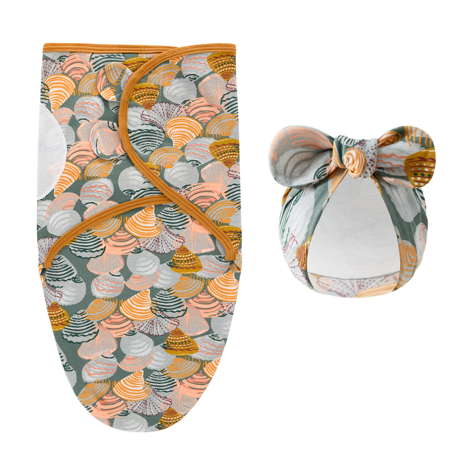 DreamNest– Ruhe&Komfort– Luxuriöses Wickeltuch mit Mütze Muschelmuster | Pädagogisches Holzspielzeug DreamNest– Ruhe&Komfort– Luxuriöses Wickeltuch mit Mütze Muschelmuster | Pädagogisches Holzspielzeug von Mein Kleines Baby