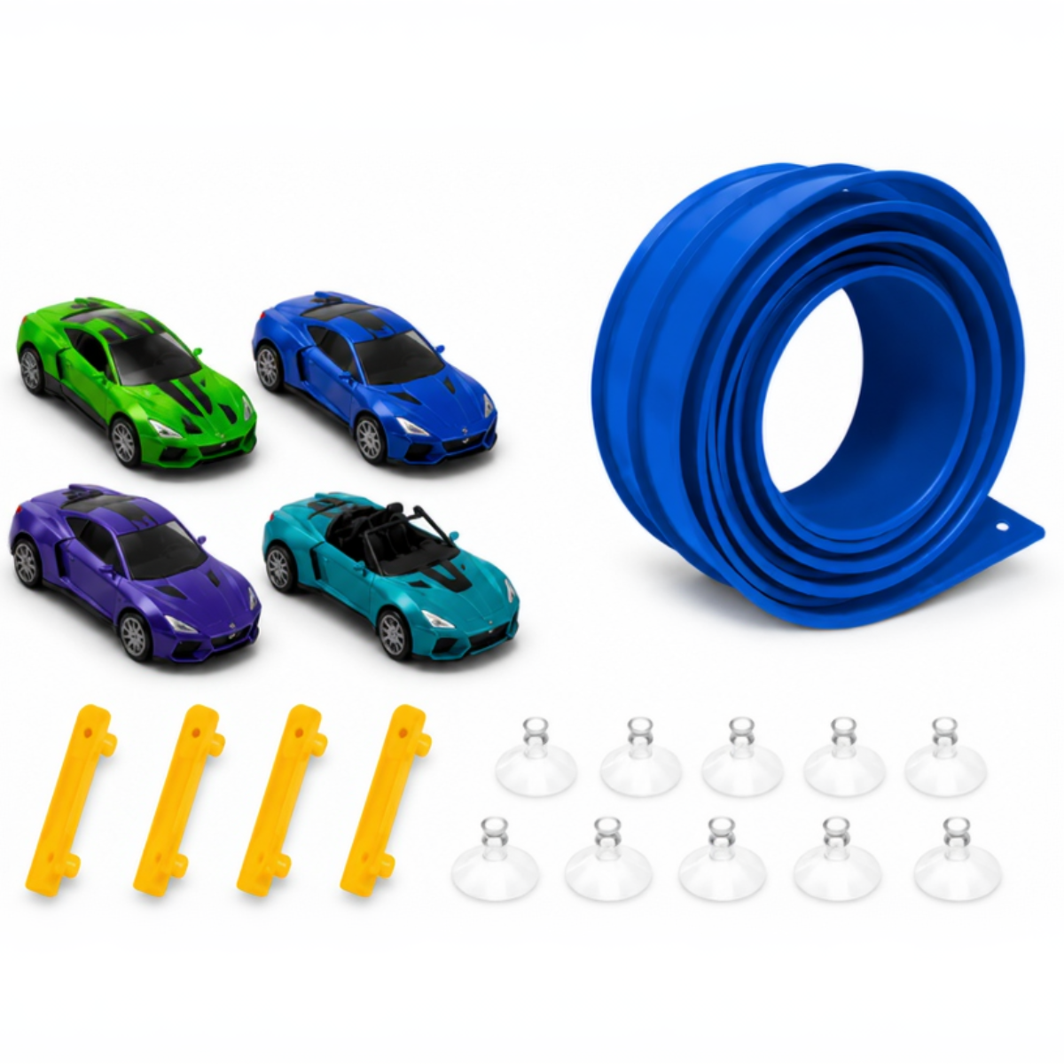 FastLane – Spannend & lehrreich – Flexible Rennbahn Blau | Pädagogisches Holzspielzeug FastLane – Spannend & lehrreich – Flexible Rennbahn Blau | Pädagogisches Holzspielzeug von Mein Kleines Baby