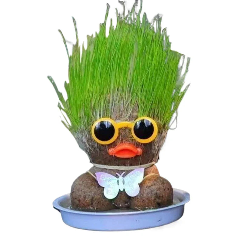 Figure Plants™ - Lernen Sie, wie man Pflanzen pflegt - Dekopflanzen Grasgrüne Ente | Pädagogisches Holzspielzeug von Mein Kleines Baby
