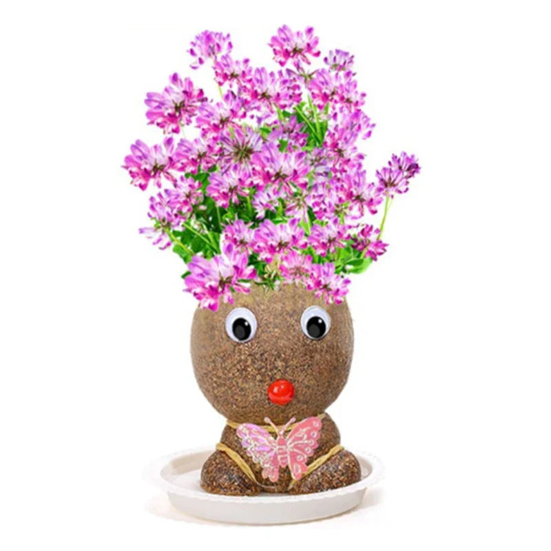 Figure Plants™ - Lernen Sie, wie man Pflanzen pflegt - Dekopflanzen Rosa Blumenmädchen | Pädagogisches Holzspielzeug von Mein Kleines Baby