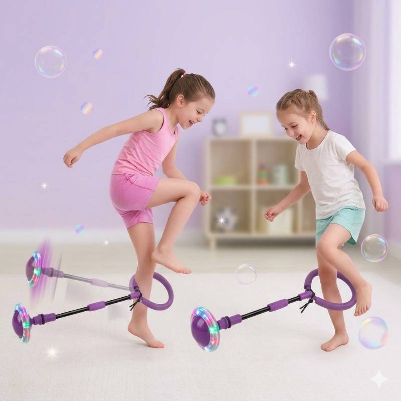 Flash Wheel Skip Ball – Aktiv & Energiegeladen – Springball für ein Bein | Pädagogisches Holzspielzeug von Mein Kleines Baby
