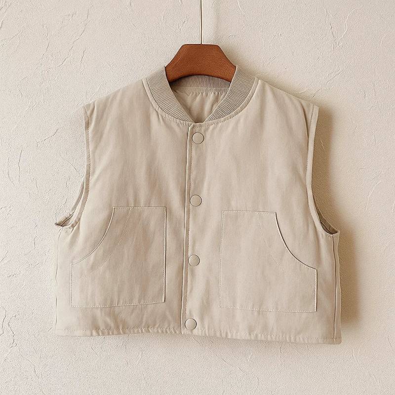 FleeceWear– Bequem&modern– Bodywarmer Beige / 100 (3 Jahre) | Pädagogisches Holzspielzeug von Mein Kleines Baby