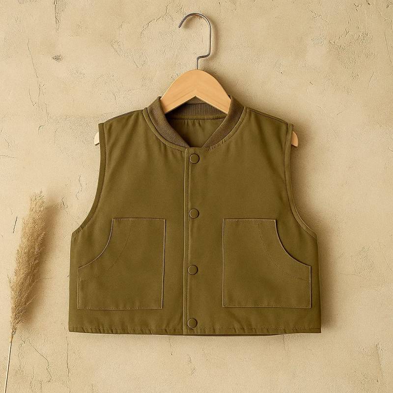 FleeceWear– Bequem&modern– Bodywarmer Grün / 100 (3 Jahre) | Pädagogisches Holzspielzeug von Mein Kleines Baby