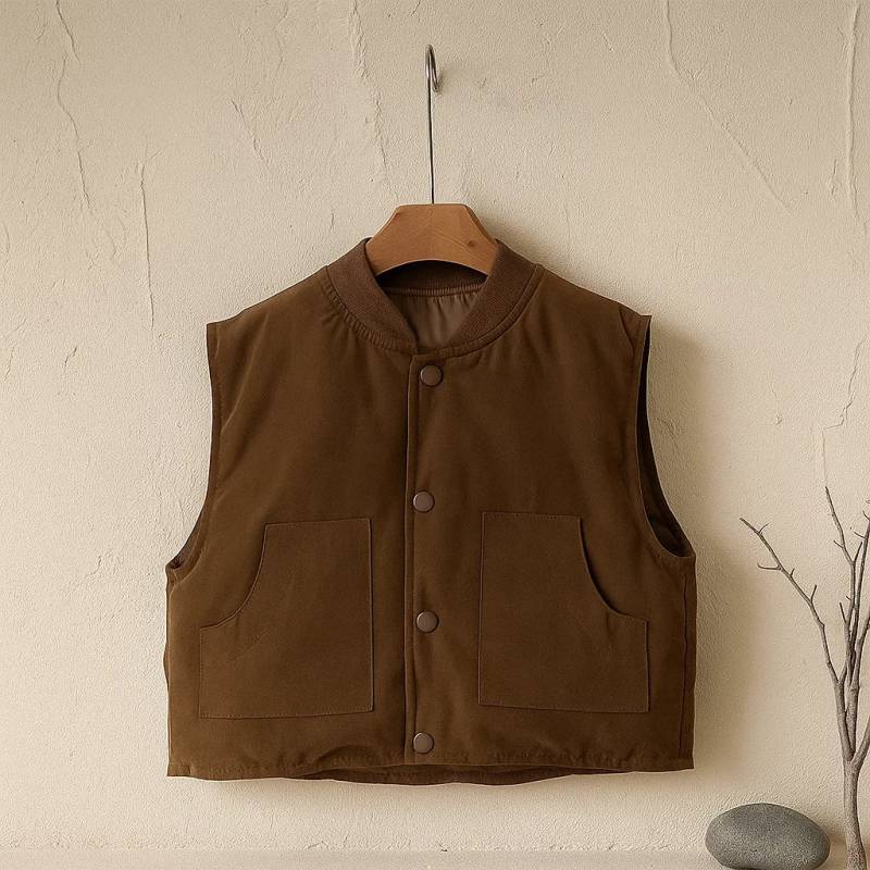 FleeceWear– Bequem&modern– Bodywarmer Kaffee / 90 (2 Jahre) | Pädagogisches Holzspielzeug von Mein Kleines Baby