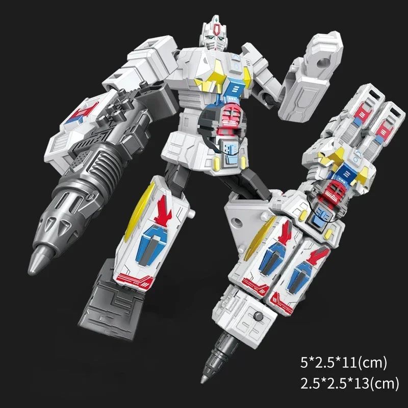 Flip Droid - Zeichnen oder Transformieren - Transformierbarer Roboter-Stift Weiß | Pädagogisches Holzspielzeug von Mein Kleines Baby