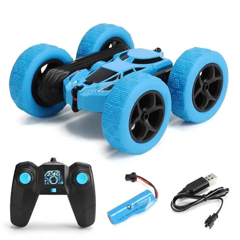 Flip Xtreme Auto™ – Rollen en Racen – RC Stunt Auto Blau | Pädagogisches Holzspielzeug von Mein Kleines Baby