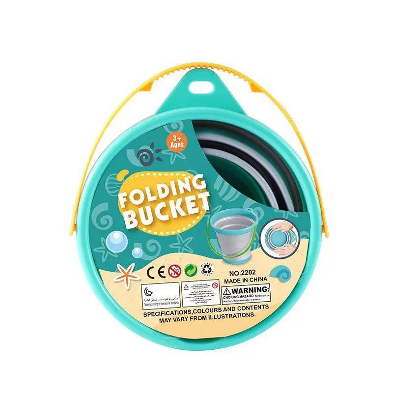 Foldable Beach Toys™ – Sommer-Sand-Spaß - Strand-Set für Kinder Faltbarer Eimer | Pädagogisches Holzspielzeug von Mein Kleines Baby