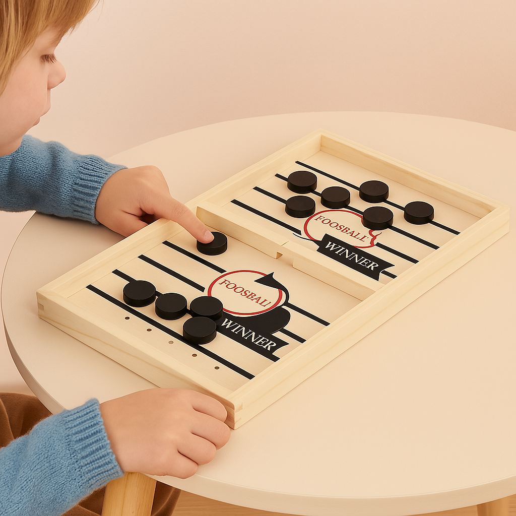 Foosball™ - Einfacher Aufbau - Brettspiel aus Holz Groß | Pädagogisches Holzspielzeug von Mein Kleines Baby