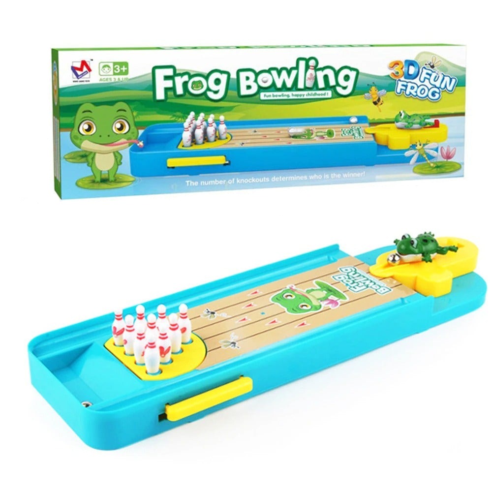 Frog Bowling™ - Fördert die motorischen Fähigkeiten - Mini Frog Bowling | Pädagogisches Holzspielzeug von Mein Kleines Baby